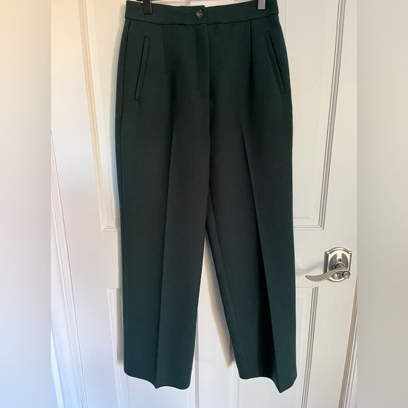 Sezane MARTIN CROP TROUSERS Green Sz 34/2 - Picture 3 of 6